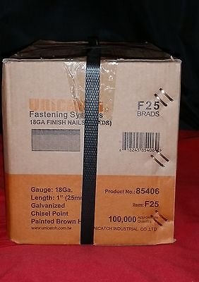 1 Case of 1"Galvanized 18 Gauge Brads 20/Case for Senco,Grex,Bostitch & DeWalt