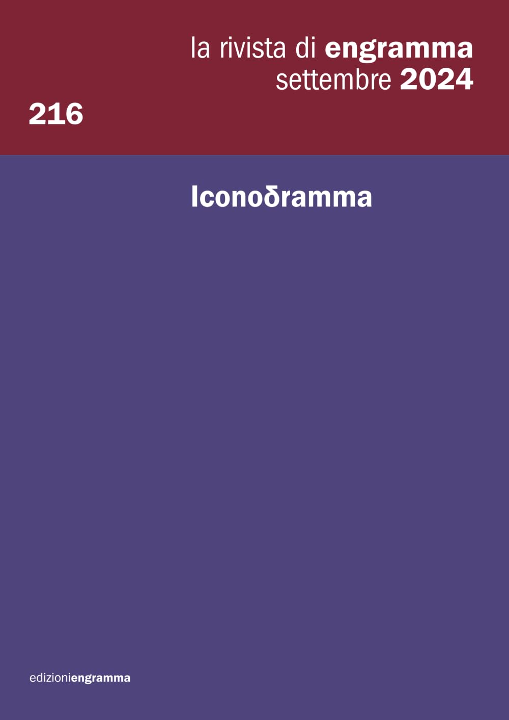 La Rivista di Engramma 216 revue Iconodramma septembre 2024 histoire de l'art