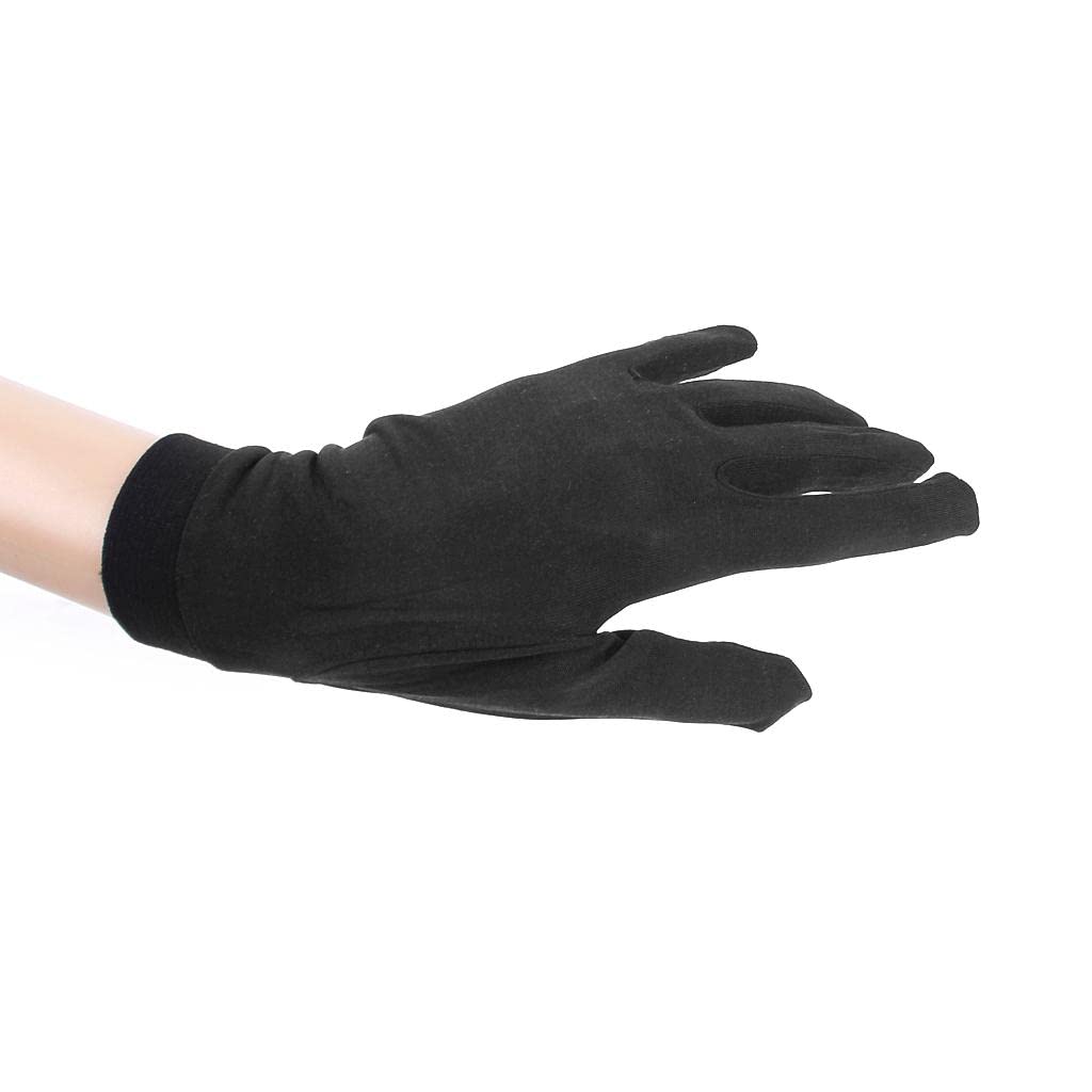 Gants thermiques en soie, poignets côtelés, lavables à la main