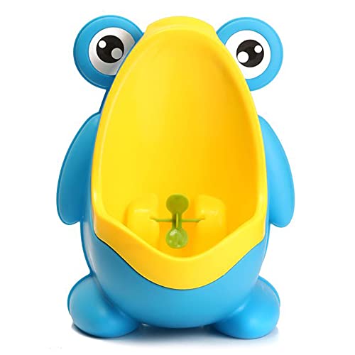 Todo - Urinoir grenouille garçon pour enfants - Entraînement de la propreté pour enfants - Cible rotative - Hauteur réglable - Facile à nettoyer - Lavable - Bleu