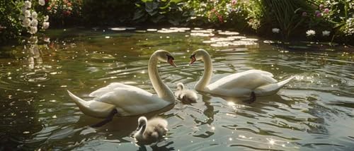 Swan Diamond Art Kits Adults, 5D Diamond Painting Flower Diamond Art Kits, Large Diamond Art Painting 100x200cm, DIY Round Diamond Painting Crystal Art Kits for Adults, Home Wall Decor Gifts 7-8 - Image 6