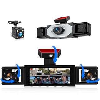 GOHHDL Caméra Embarquée pour Voiture, 4 Canaux Avant, Arrière, Gauche et Droite HD 1080P, Protection à 360°, Enregistrement vidéo de sécurité pour Voiture, Vision Nocturne, Enregistrement en Boucle