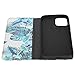 Produktbild Wallet Phone Case, kratzfeste, stoßfeste Handyhülle für 12 Pro(Dunkles magnetisches blaues Blatt)