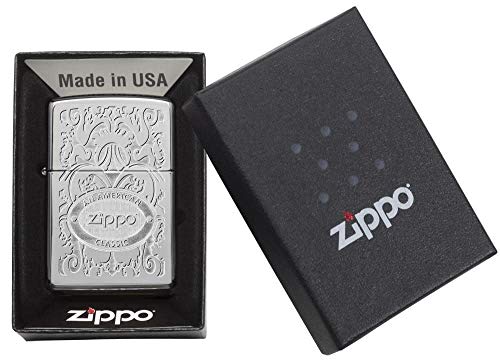 Zippo American Classic Crown Stamp briquet tempête essence chrome poli miroir