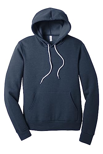 Bella Canvas mens 3719 Poly-Cotton Fleece Pullover Hoodie, Heather Navy, X-Large4