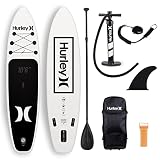 Hurley One & Only 10' 6" Stand Up Paddle Board with Backpack, Air Pump, Adjustable Floating Paddle,