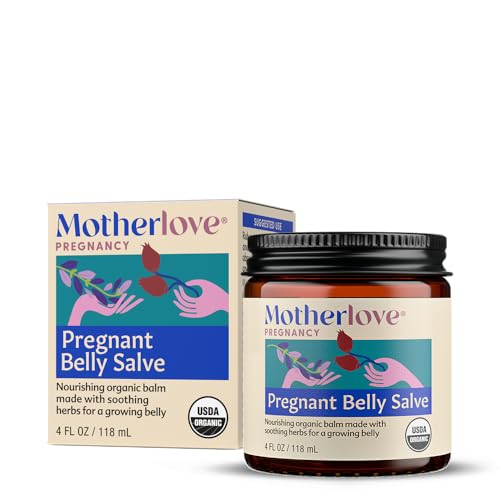 Motherlove Pregnant Belly Salve (4 oz) Moisturizing Organic Balm to Use on Growing Belly