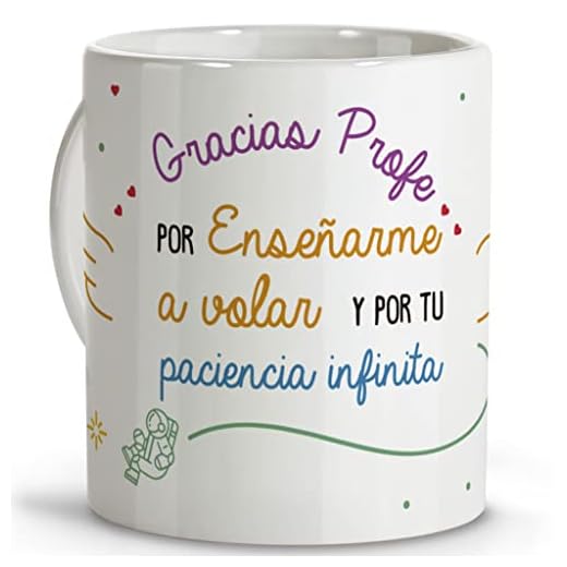 Regalos para Profesoras. Taza Profesor. Regalos Originales para Profesores. Taza de Cerámica. Varios Diseños. PACIENCIA INFINITA.