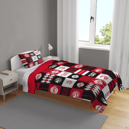 Proformance Home NBA Atlanta Hawks Patchwork Plaid 2-Piece Twin and Twin XL Bed in a Bag Set