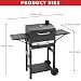 Portable BBQ Barbecue Grill Outdoor Compact Smoker Barbeque Charcoal BBQ Grill Smoker with Side Shelves Temperature Gauge, Warming Rack, and Air Vents for Camping and Garden