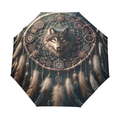 Parapluie compact loup GAIREG automatique pliable portable léger