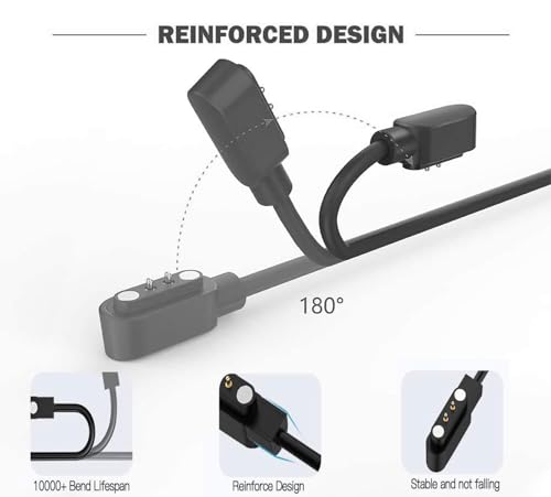 [2 Pack] Charger Compatible with PLAUD Note, 2FT Voice Recorder Replacement USB Charging Magnetic Cable Cord - Thumbnail 5