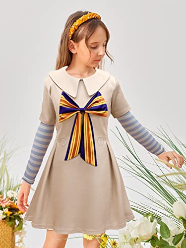 Papa93 Girls Costume Dress Big Kids Halloween Horror Cosplay Outfits Fancy Party Dress Up Novetly Dresses Vintage Children's Gift #TOP1