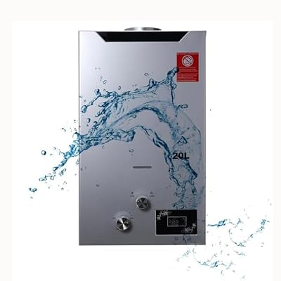 EODSAD 20L Hot Water Heater LPG Propane Gas Tankless Instant Water Boiler W/Shower 40KW 5.28 GPM Outdoor Digital Display Water Heater for Camping,Boat,Cabins,Silver …
