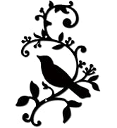 CREATCABIN Métal Oiseau Décoration Murale Oiseaux Sur la Branche Art Fer Mur Signes Suspendus Mét...