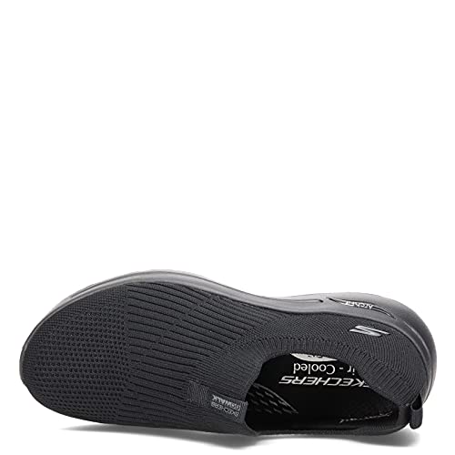 Skechers Women's Go Walk Arch Fit-Iconic Sneaker, Black/Black, 9 Wide by Skechers - Image 8