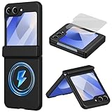 Protection d'écran avant intégrée : La coque pour Samsung Flip 6 est dotée d'une protection d'écran en verre trempé intégrée pour protéger l'écran des chutes et des rayures accidentelles, sans affecter sa réactivité. Vous pouvez ainsi ressentir sa haute sensibilité