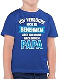 Ich versuche mich zu benehmen aber ich komme nach meinem Papa Fun Shirt Kinder