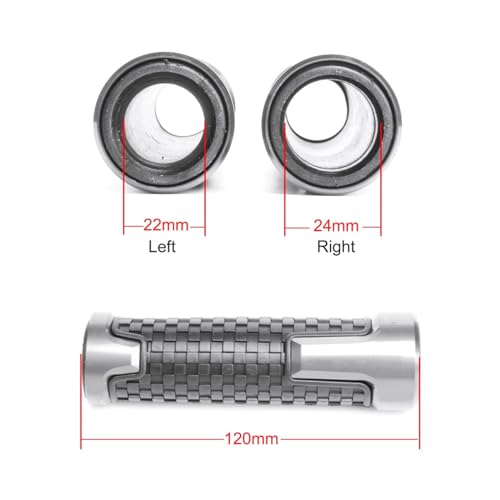 Poignées de guidon 22mm pour Honda CBR650R 2019-2020 coloris noir et blanc style UK - 3