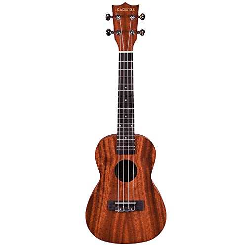 Kadence Concert Ukulele - Mahogany Wooden Ukulele for Beginners - Acoustic - 4 String - 24 Inch - With Tuner and Bag