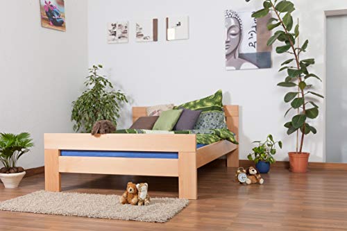 Jugendbett Easy Premium Line K6, 140 x 200 cm Buche Vollholz massiv Natur