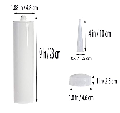 6 tubos vacíos de masilla, 300ml, plástico miniatura 2