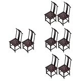 Modèle de mini chaise vintage pour maison de poupée - meubles vintage miniatures en matériau abs, adaptés à la décoration de maison de poupée en fonction des besoins, accessoires de poupée