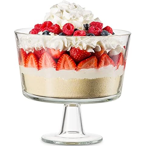 Godinger Italian Made Crystal Glass Trifle Bowl Cover
