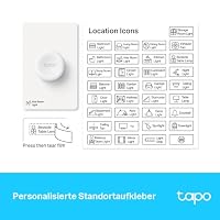 Tapo S200D Smart Remote Dimmer Switch, Smart Button, Benutzerdefinierte Aktionen, Felixible Montage Und Steuerung, Lange Batterielebensdauer, Tapo hub Erforderlich – Ansicht 7