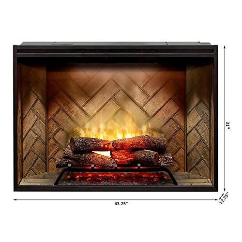 Dimplex Revillusion® 42" Built-In Firebox (Model: Rbf42), 4435/6739/8786 Btu. 120/208/240 Volt, 1375/1975/2575 Watt, Herringbone #TOP7