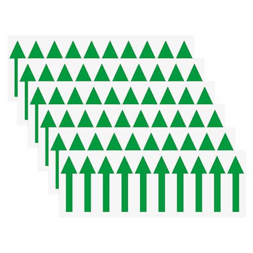M METERXITY 6-Pcs Arrow Sticker, 2 x 1 Inch/ 50 x 15 mm PVC Waterproof Self-Adhesive Directional Arrows Removable Directional Floor Decal Stickers pour Wall...