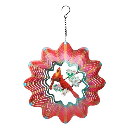 Scacciapensieri da giardino 3D Giochi da appendere Farfalla Ape Pavone Ornamento Uccello 30 cm Scultura a vento cinetica in metallo per decorazione di interni ed esterni