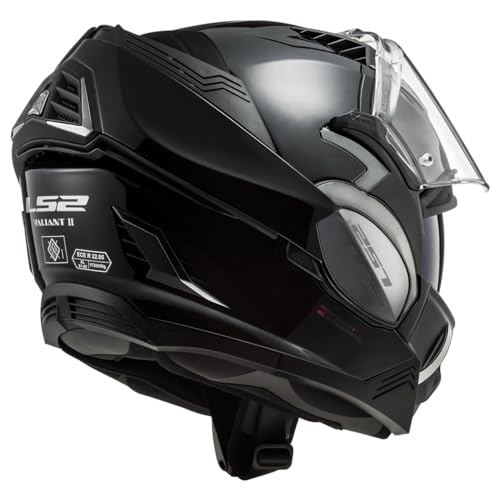 LS2 Helmets Valiant II Modular Helmet (Gloss Blackout - X-Small)