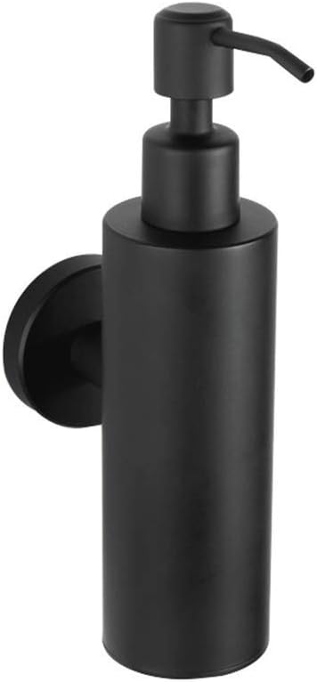 Matte Black Liquid Soap Dispenser with Metal Brushed Gold Pump for Bathroom, Bedroom or Kitchen. Great for Hand Lotions and Essential Oils.(E)