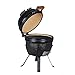 YNNI KAMADO TQ0014BL - Huevo de barbacoa para horno Kamado (14 pulgadas), color negro