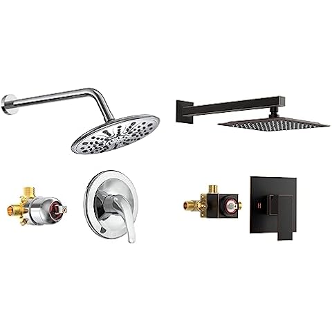 SunCleanse 8-inch Shower Trim Kit and 9-inch Shower Faucet Sets Cover
