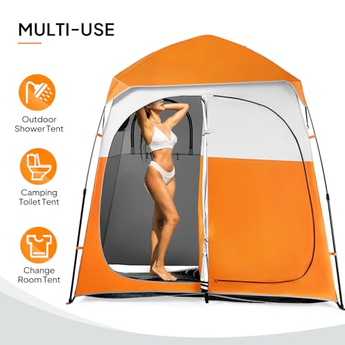 VINGLI tienda de ducha instantánea para 2 personas, 7.5 pies, con bolsa de transporte, privacidad para cambiarse, ideal para camping y uso portátil miniatura 5