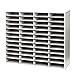 Fellowes 48 Compartment, Light Duty Literature Organizer with Corrugated Cardboard Shelves and Sturdy Surround, Dove Gray