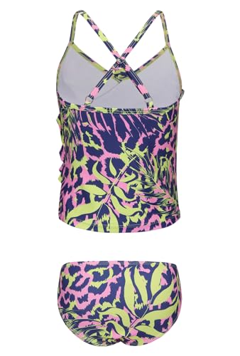 Image of Girls Tankini Swimsuits Two Piece Bathing Suit Hawaiian Ruffle Swimwear Set for Kids Girls 3-16 Years