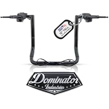 Dominator Industries 1 1/4 Prewired 12 Gloss Black Miter Bar Apes compatible with Harley-Davidson Electra & Street Glide, Special, Ultra Limited, Low - for 2014-2023 Heated Grip Option