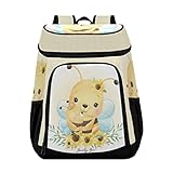 Bee Cooler Backpack Auslaufsicher Rucksack Kühler Isolierte Mittagessen Kühltasche 30 Dosen Camping Kühler für Strand Camping Wandern