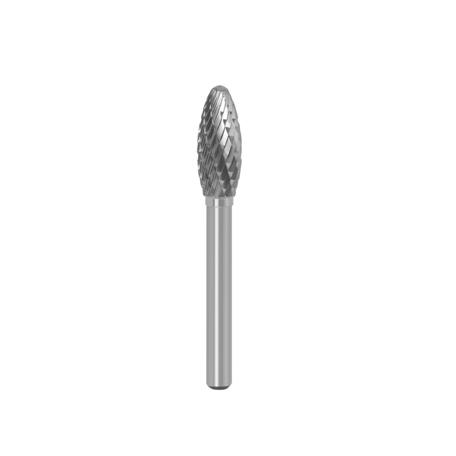 MACHSWON Double Cut Tungsten Carbide Rotary Burr Die Grinder Bits,Grinding Head Diameter 10mm with 1/4" Shank Rotary Tool for Woodworking Drilling Engraving Metal Polishing DIY HX1025M06