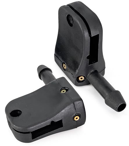 Click&Fit - Boquillas de limpiaparabrisas, 3 chorros ajustables, compatibles con distintos modelos de vehículo, para brazos de 10-12 mm