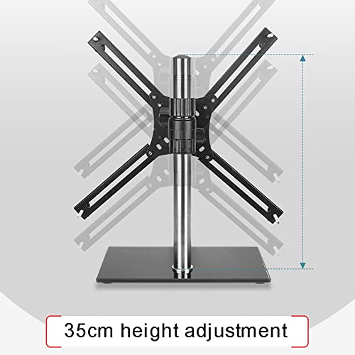 Support de table TV 12-24" pivotant 360° avec base en verre - 4