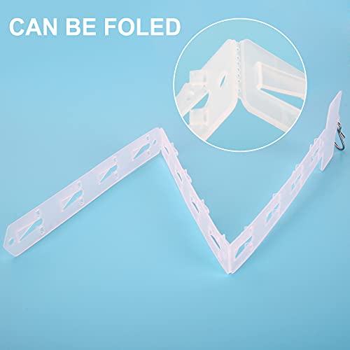 Hawhawtoys GT-12 Pack Station Hanging Merchandise Strips With S Hooks, 12 Stations Plastic Display Strpis For Retail Display thumb #2