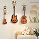VINCOURNA Gitarrenhalter für die Wand, 2er-Set Gitarren Wandhalterung mit Regal, Wandhalterung Gitarre, Wandhalter Gitarre, Gitarrenhalter für Akustikgitarre, Bass, E-Gitarre, Ukulele - Karbonisiert S