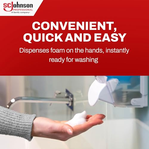Image of SC Johnson Professional Refresh Azure FOAM, Foam Hand Wash, Foaming Hand Soap, 1 Liter Cartridge, 2 Count, for Professional Use Only