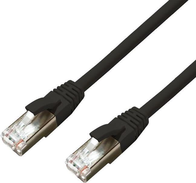 Câble RJ45 CAT6A S/FTP 20m noir LSZH pour résoudre les pertes de connexion et parasites