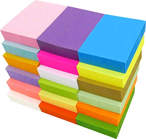 4A Notas adesivas, 3,5 x 4,5 cm, tamanho pequeno, adesivo no lado mais longo, neon sortidas, notas a