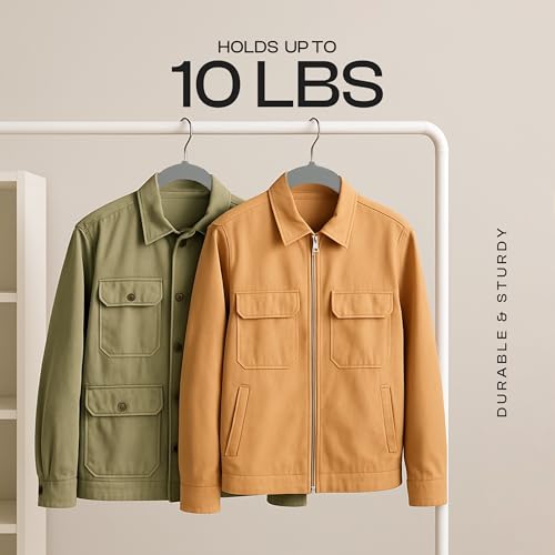 Utopia Home - Antirutsch-Kleiderbügel aus Samt - rutschfeste und strapazierfähige Kleiderbügel aus Samt - Stark genug, Jacken und Pullover zu halten (Grau, 20er-Pack)